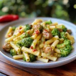 Pasta con broccoli e salsiccia