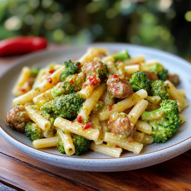 Pasta con broccoli e salsiccia