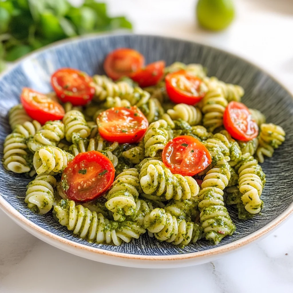 Pasta al pesto di rucola