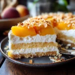 Torta fredda pesche e cocco